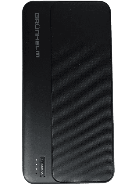 Акумулятор GRUNHELM GP-10B POWER BANK ПОРТАТИВНА БАТАРЕЯ 10.000 mAh, ЧОРНИЙ(137520)