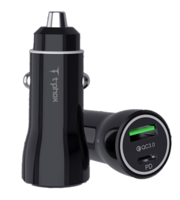 Зарядний пристрій автомобільний T-PHOX Rapid T-C08 Car Charger PD20W + QC3.0 18W (Чорний)