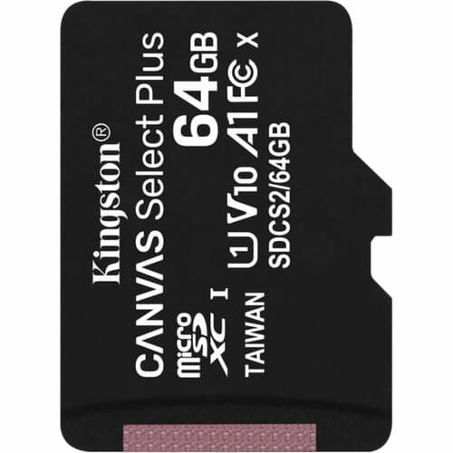Пам'ять KINGSTON microSDXC 64Gb Canvas Select +А1 (R100/W10) SDCS2/64GB