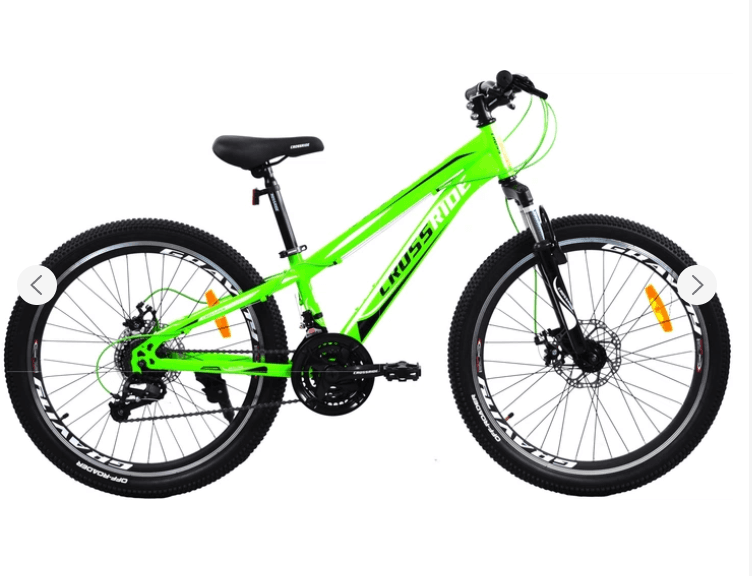 Велосипед спортивний CROSSRIDE 24 MTB ST SKYLINE 11" ЗЕЛЕНИЙ(02391-110-2)