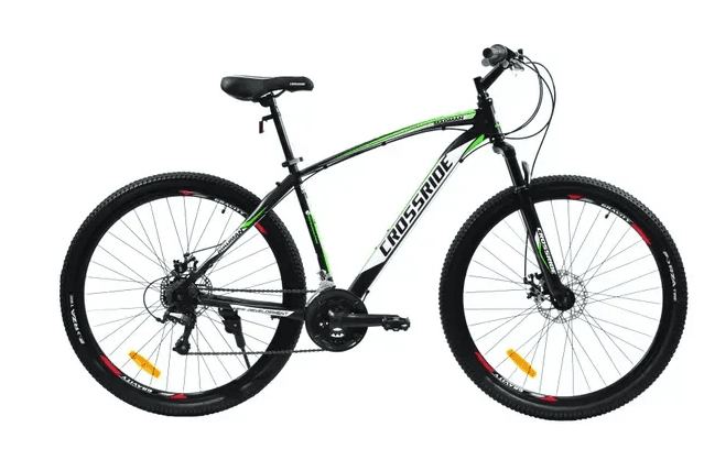 Велосипед спортивний Crossride Madman 27.5 MTB ST 17.5"Чорн/Салатовий(0184-175-2)