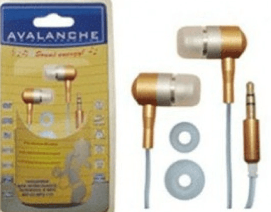 Навушники Avalanche MP3-110 білі з жовтим