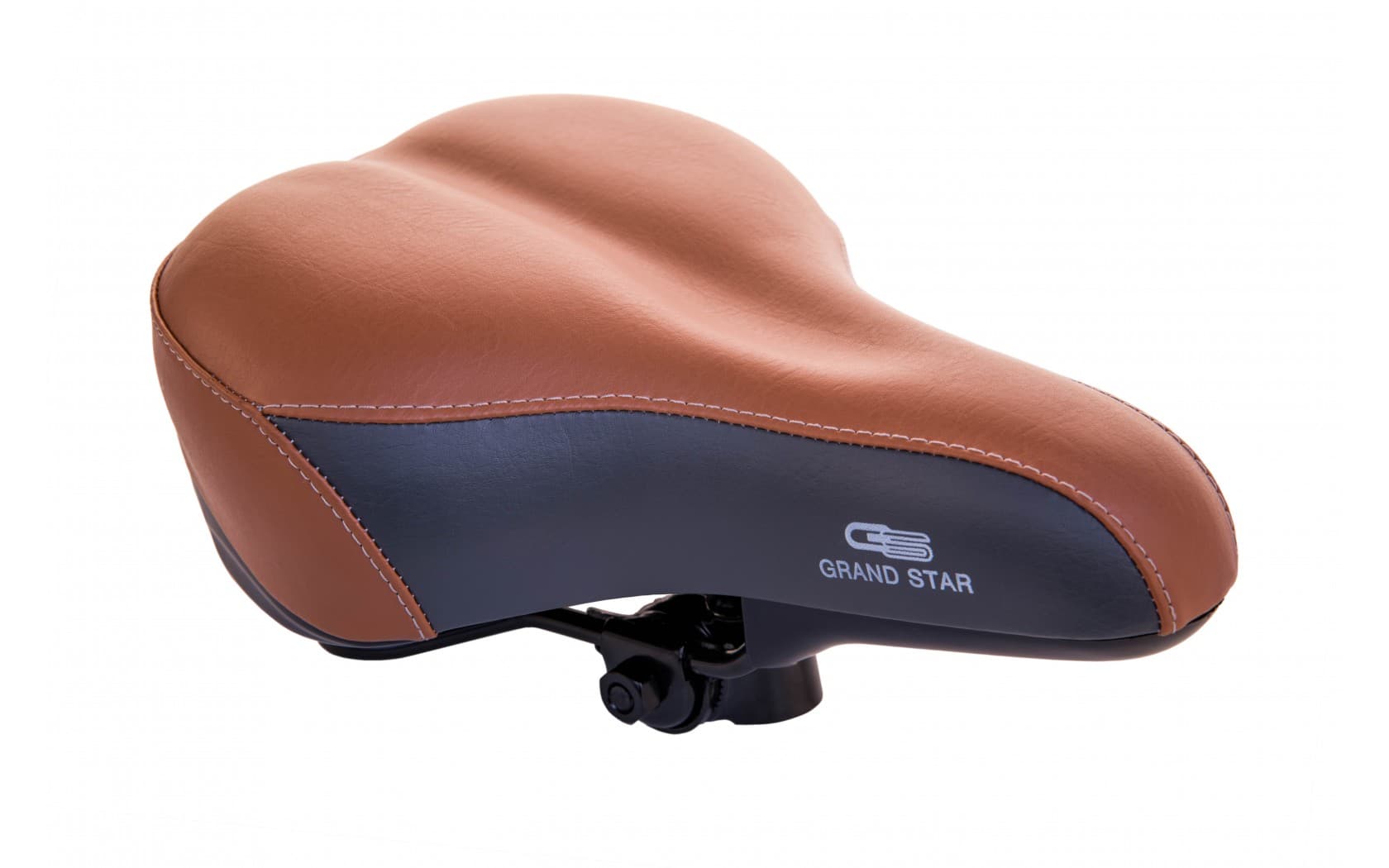 СІДЛО GRAND STAR GS-809-B11D ПРУЖИНА З ЗАМКОМ СВІТЛО-КОРИЧНЕВЕ (01260)