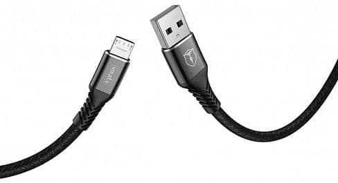 Кабель T-PHOX Jagger T-M814 Micro USB - 2m (Black) 6465726