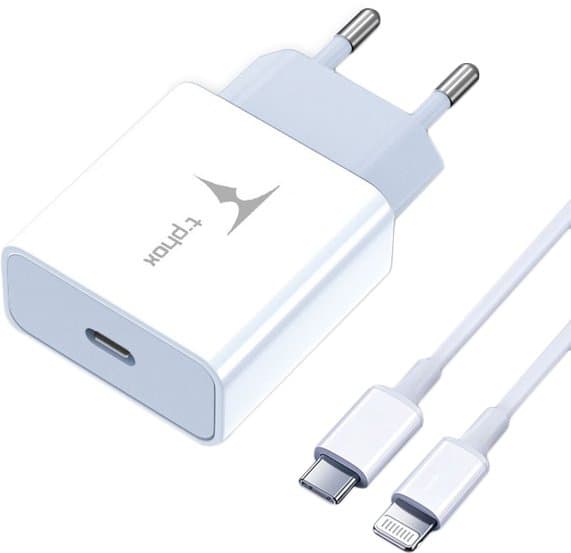Зарядний пристрій T-PHOX PD 18W Charger+C-Lightning 18W cable 1m (White)6612184