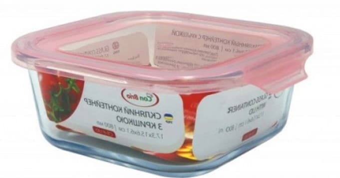 Контейнер Con Brio СВ-8110 скляний 1000мл , прямокутний, з кришкою