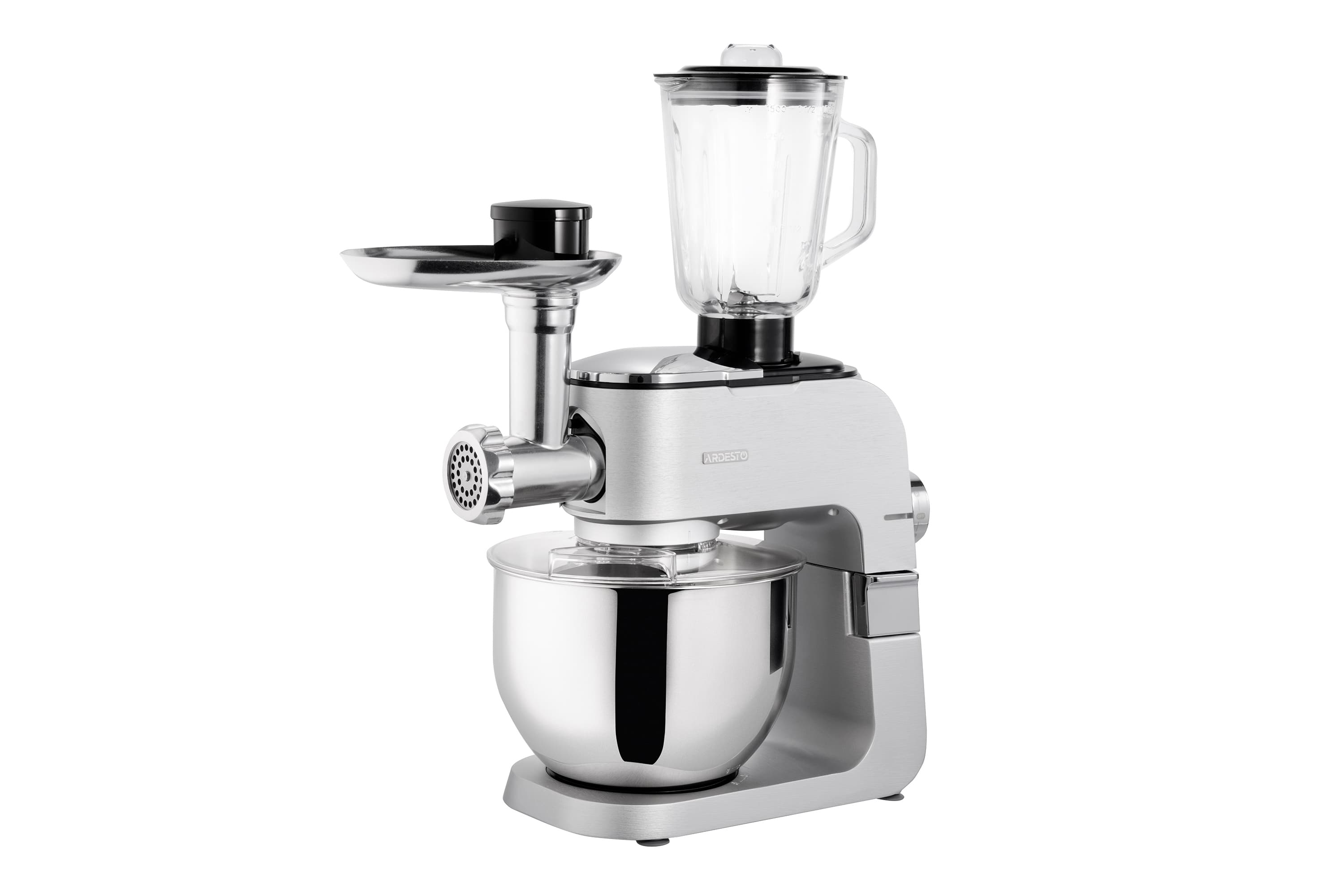 Кухонна машина Ardesto KMCH-K1500SS, 1500Вт, чаша-метал, корпус-метал, насадок-10, сріблясто-сірий