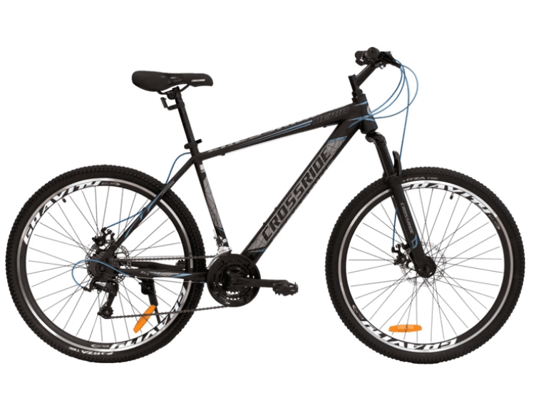 Велосипед спортивний CROSSRIDE NERIO 27.5 MTB ST 19" ЧОРНО-СІРИЙ(0255-190-1)