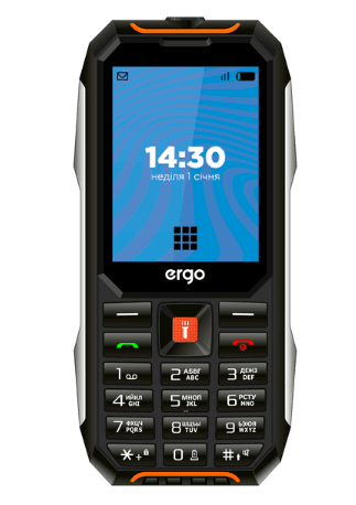 Мобільний телефон ERGO E283 Dual Sim (black orange)
