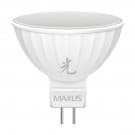 Лампочка Лед Максус LED-144-01 MR16 3W.4100K.220V.GU5.3 GL