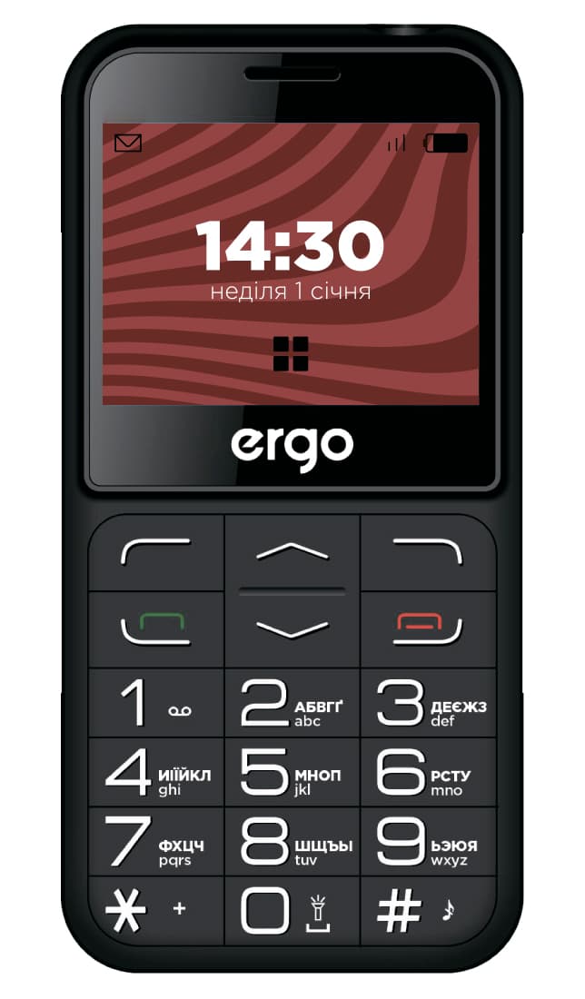 Мобільний телефон ERGO R231 Dual Sim (black)