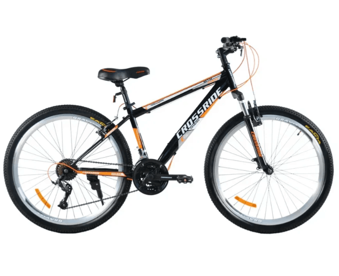 Велосипед спортивний CROSSRIDE Shark 26 MTB ST Чорно-помаранчевий