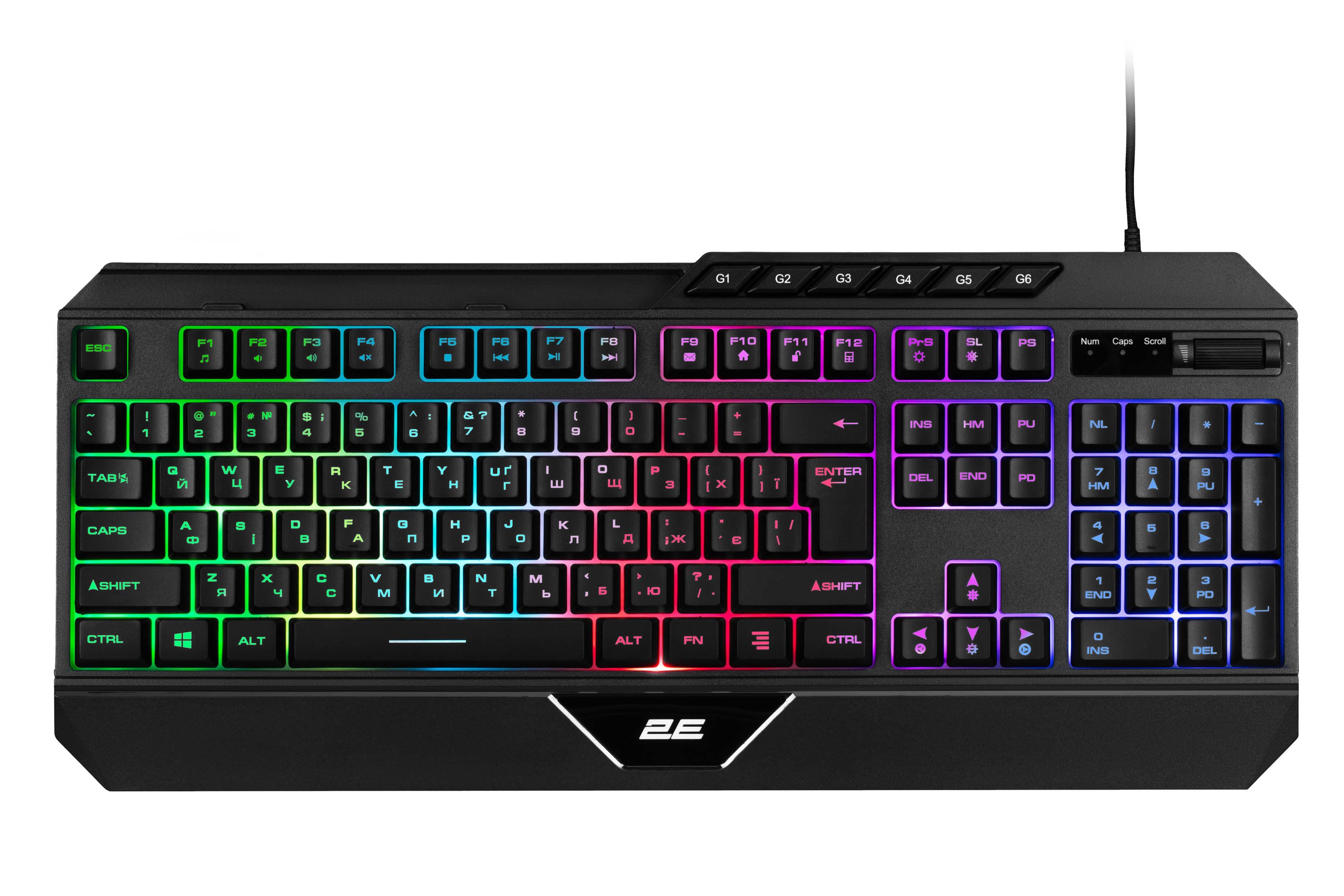 Клавіатура 2E GAMING KG315 RGB USB Black Ukr