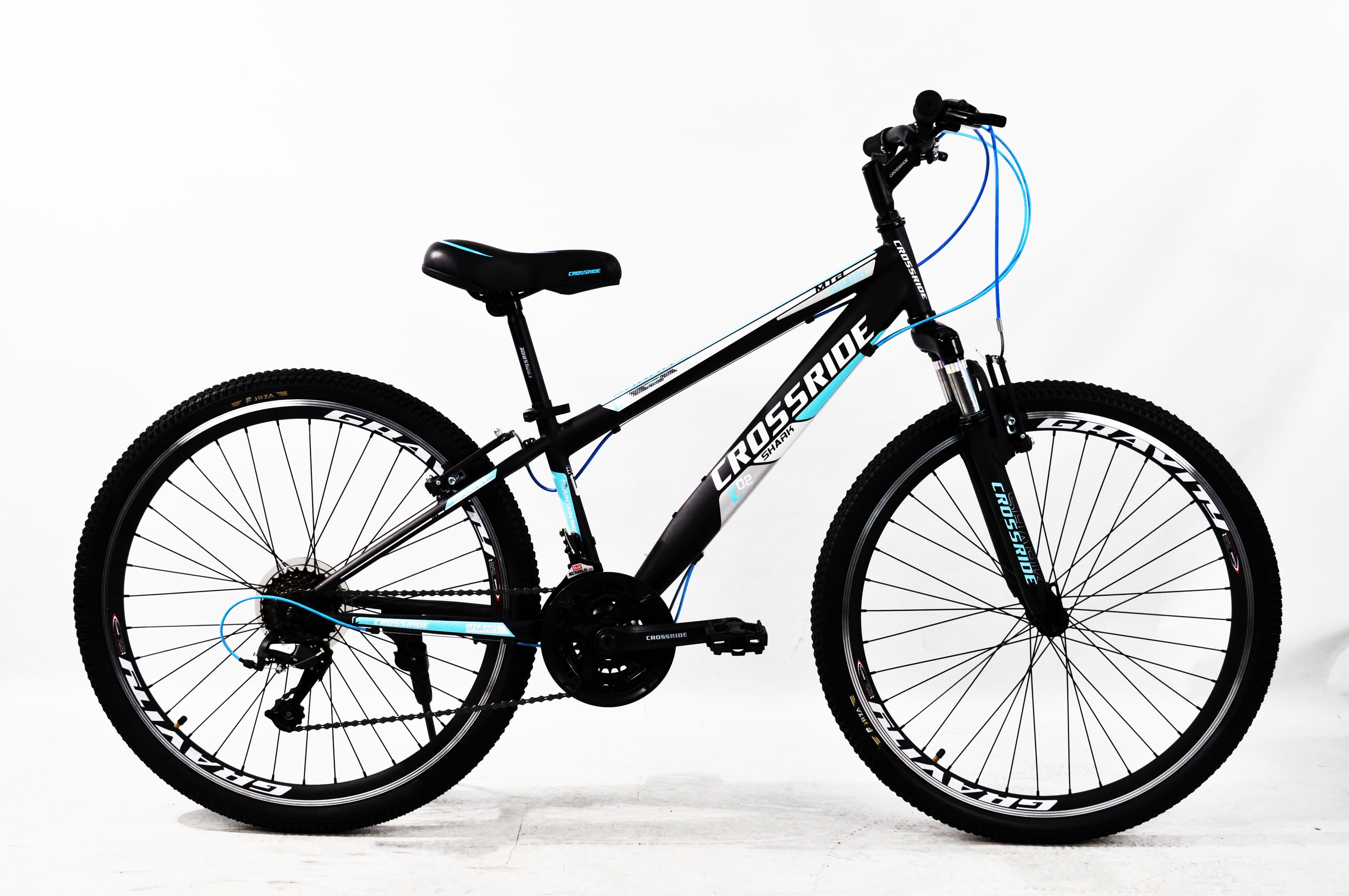 Велосипед спортивний CROSSRIDE Shark 26 MTB ST Чорно-блакитний