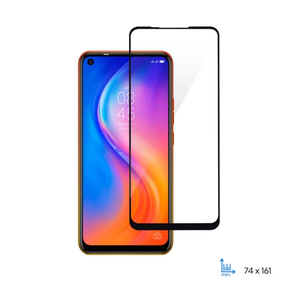 Захистне скло 2E Basic для TECNO Spark 5 Pro (KD7) , 2.5D FCFG, black border