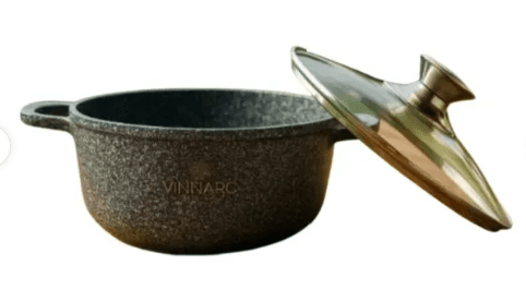 Каструля Vinnarc GR-0322CE SENSE 3,2л.+кришка  кругла Сіра