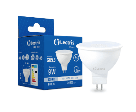 Лампа LED Lectris MR16 9W 4000K 220V GU5.3  1-LC-1502 