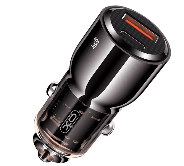 Зарядний пристрій автомобільний XO CC58 Tarnish XO 95W Type-C PD 65W + USB-A 30W Сірий