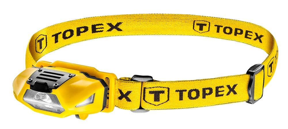 Ліхтар налобний TOPEX 94W390 , 70 люмен, 4 функції освіт, 1білий та 2червоні світлод, 1xAA, 46 г