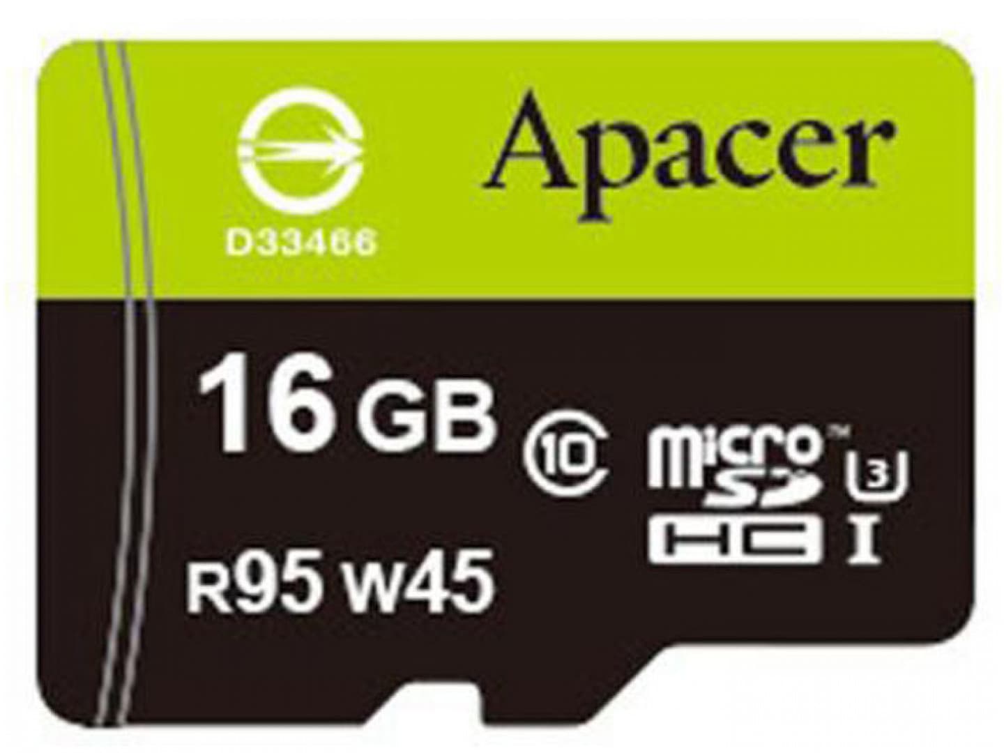 Пам"ять APACER microSDHC 16GB UHS-I U1+adapter