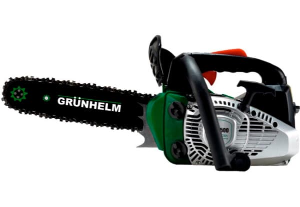 Пила бензинова ланцюгова Grunhelm GS-2500 потужність 2,0 кВт, шина 30 см, вага 4,0 кг