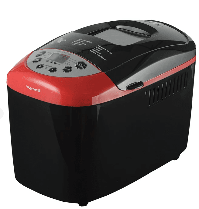 Хлібопіч VILGRAND VBM-85152 чор-чер (850 Вт,1,5кг, 15прог,2тес)