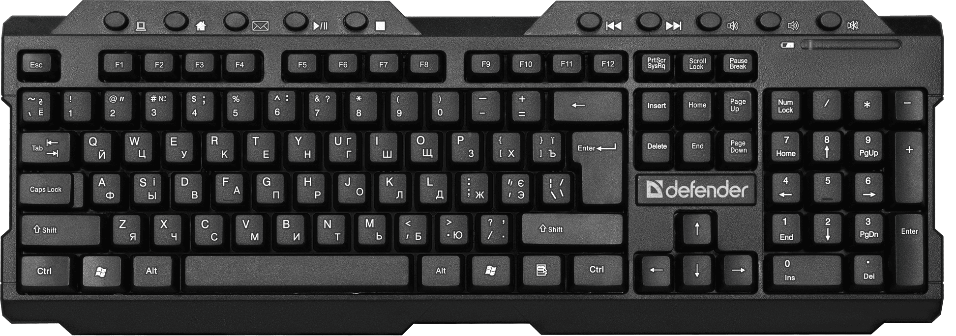 Клавіатура DEFENDER (45189) Element HB-195 USB UKR черн, бездротова