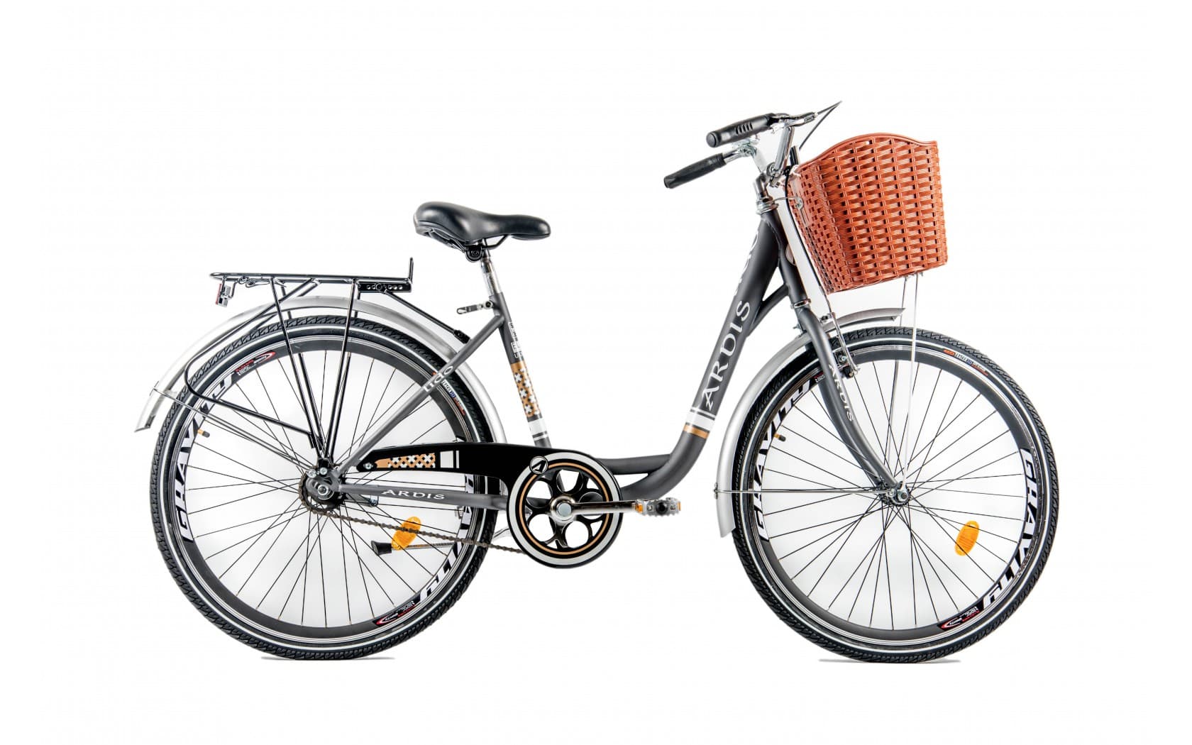 Велосипед ARDIS Lido 26" з корзинкою Сірий