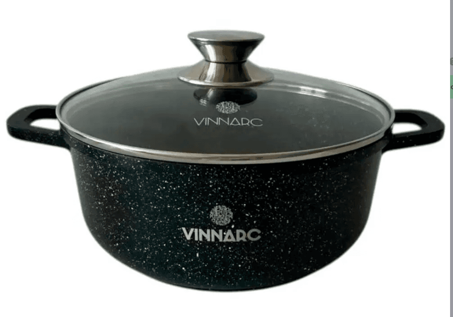 Каструля Vinnark BL-0324NS SENSE 4,5л кругла +кришка Чорна
