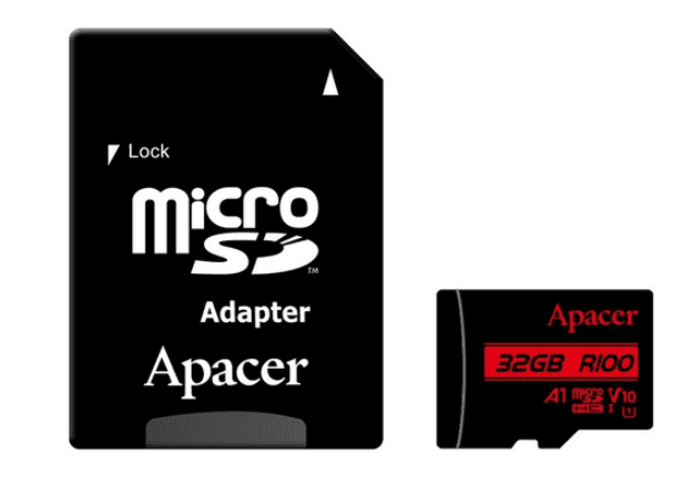 Карта пам'ятi APACER microSDHC 32GB U1 V10 A1 R100 + adapter (100/10 MB/s)
