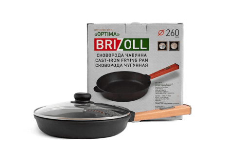Сковорода BRIZOLL O2640-P-C чавун+скл.кришка OPTIMA 