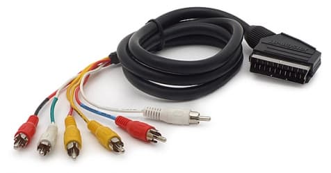Кабель EURO-6RCA 1,5 m тюльпан 6х+скарт