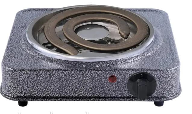 Плита електрична настольна Grunhelm GHP-5513 спіральна , 1 КВТ/220В одинарна широкий тен