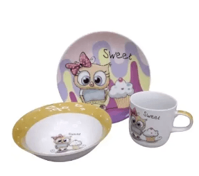 Набір для сніданку дитячий 1/3 "Sweet Life" кружка 290мл сова