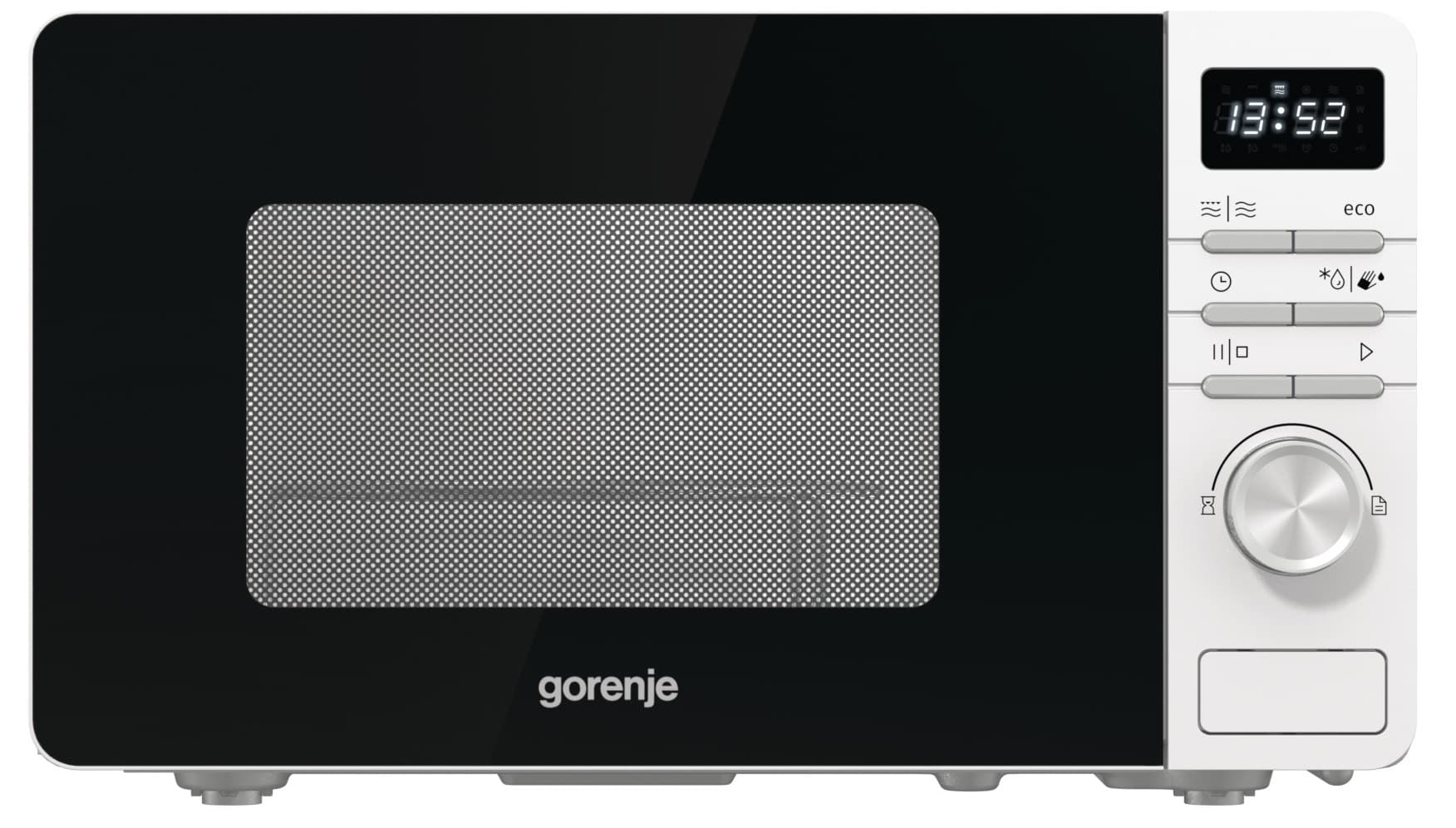 Мікрохвильова піч Gorenje MO20A4W , 20л, електр. управл., 800Вт, гриль, дисплей, білий