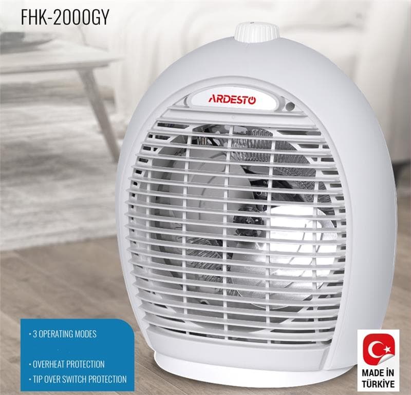 Тепловентилятор Ardesto FHK-2000GY 2000 Вт,сірий