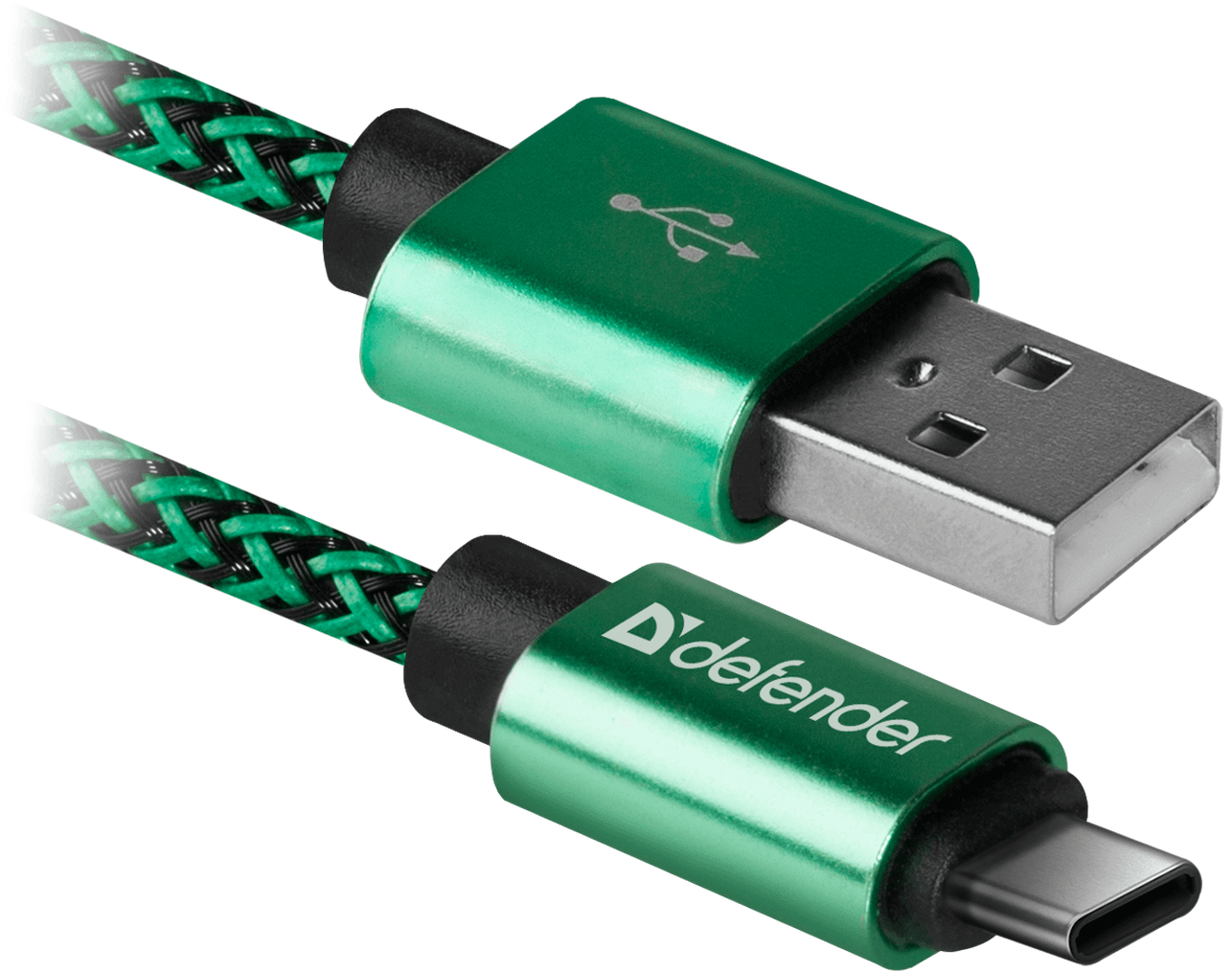 Кабель DEFENDER (87816)USB09-03T PRO USB(AM)-C Type, 1m зелений
