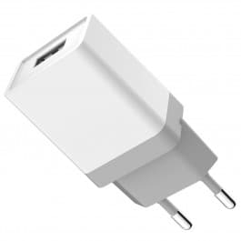 Зарядний пристрій мережевий GOLF GF-U1 Travel charger + Lightning cable 1USB 1A White
