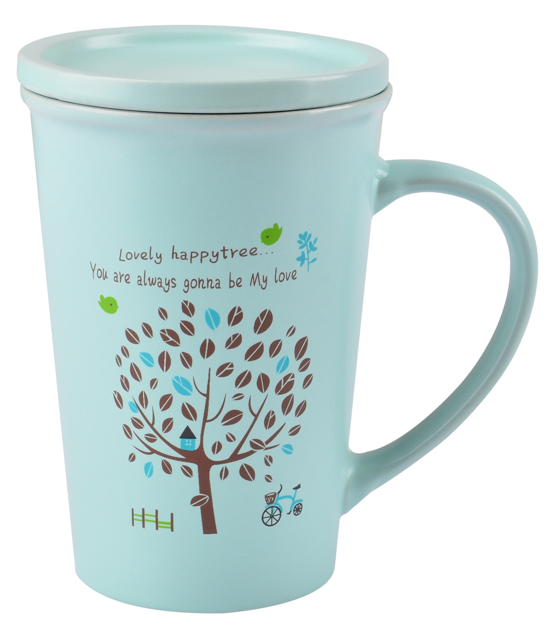 Чашка LIMITED TREE голуб.HTK-047/ 390 мл /з кришк./ в подар.упак. 