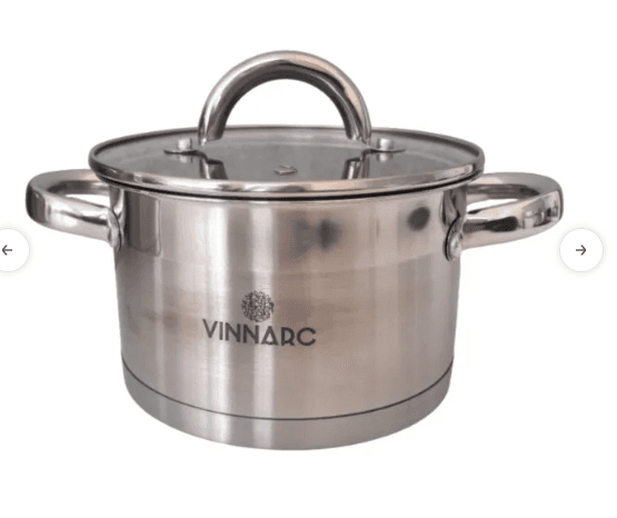 Каструля VINNARC 7436-VN 3,6 л нержавіюча з кришкою