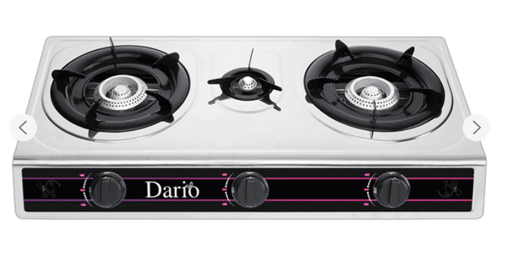 Плита газова DARIO DR-1014 G (3к, нерж)