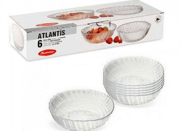 Салатники ATLANTIS Pasabahce 10248 - 120 мм, 6 шт