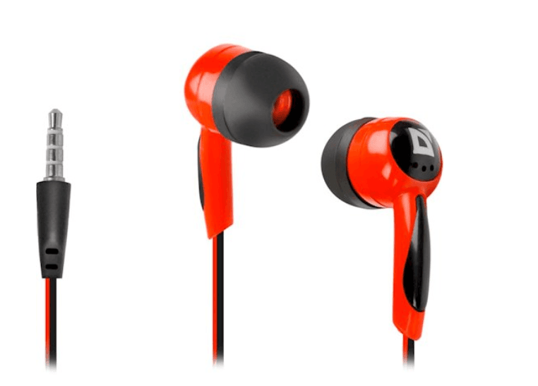 Навушники DEFENDER	(63605)Basic-604 black-red