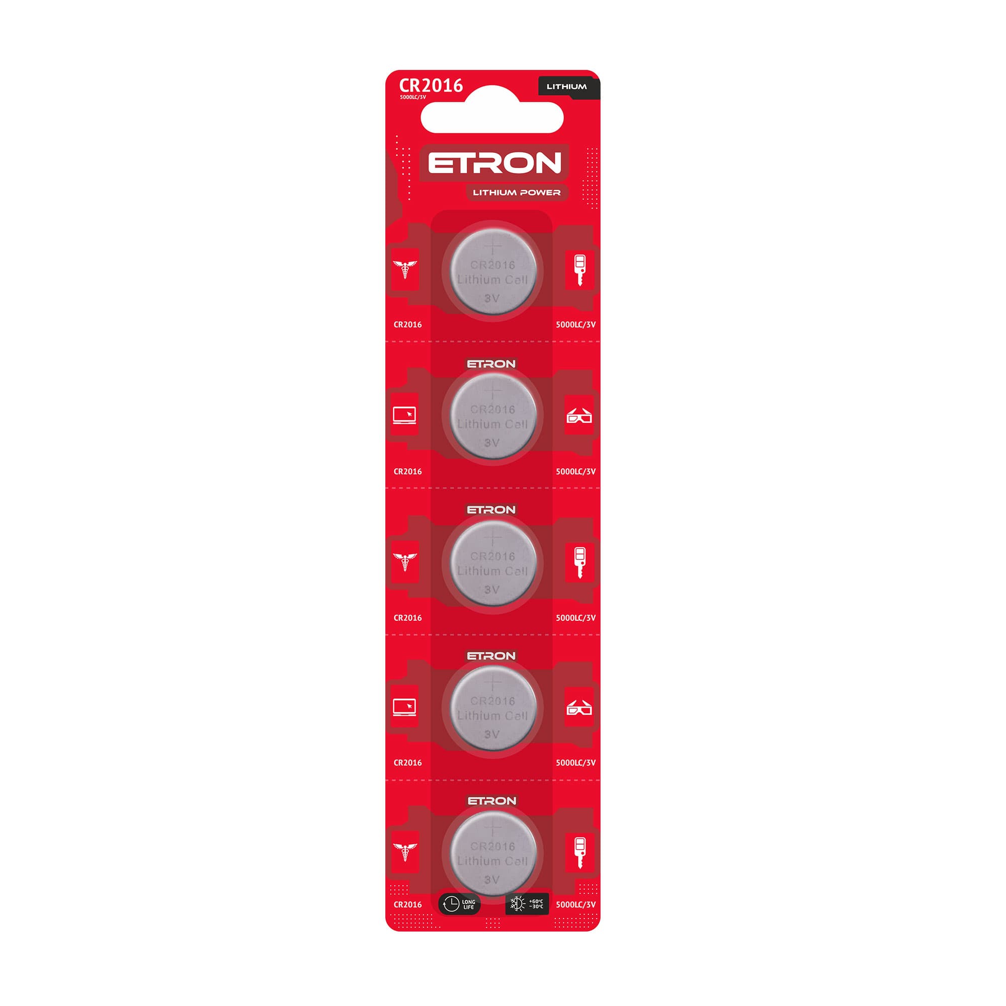 Батарейка ETRON Lithium Power CR2016 