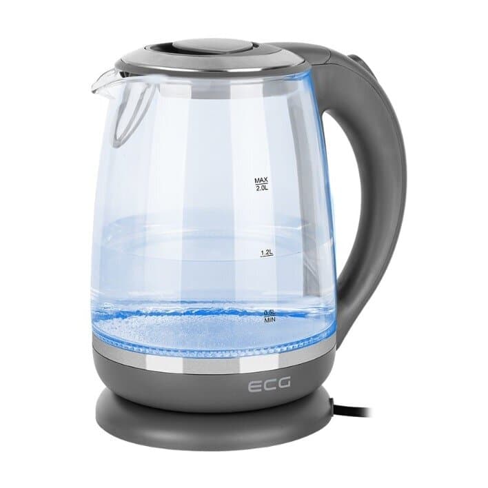 Електрочайник ECG RK 2020 Grey Glass(2л, скло)
