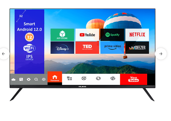 Телевізор MILANO 32HDT2S12N23 Smart Android 12 безрамний