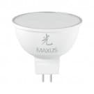 Лампочка Лед Максус LED-400 MR16 5W 5000K 220V GU5.3 AP