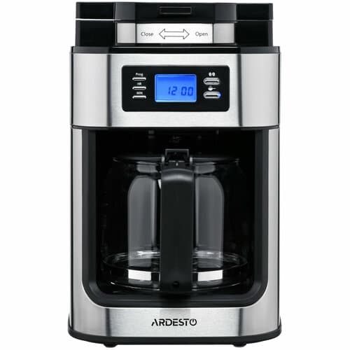Кавоварка Ardesto YCM-D1200 - капельная/ 1.2 л/ дисплей/ встр. кофемолка