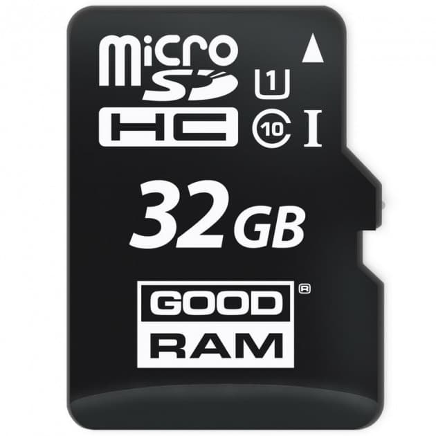 Пам'ять GOODRAM microSDHC 32GB Class 10 UHS I + adapter RETAIL 10 M1AA-0320R12