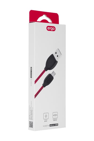 Кабель ERGO Micro-USB - 1m (Black) LM18 